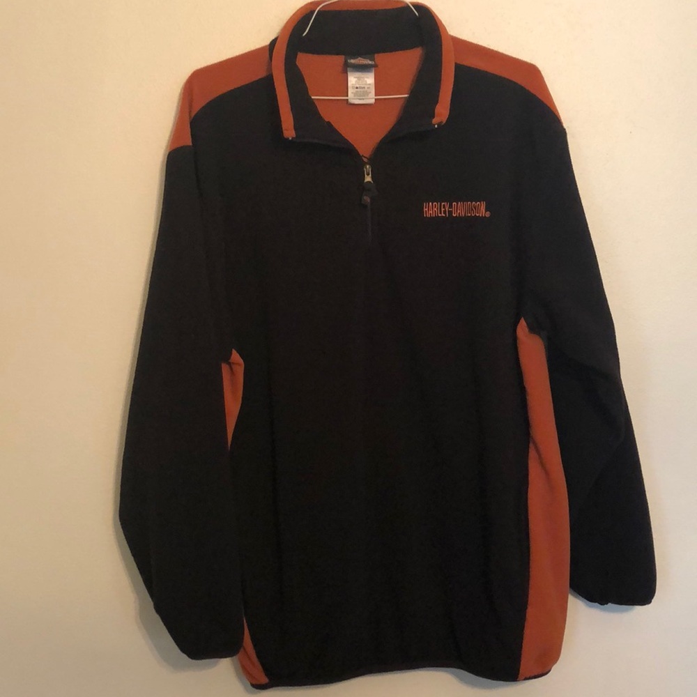 Harley Davidson quarter zip fleece pullover